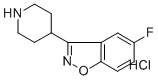 5-氟-3-(4-哌啶基)-1,2-苯并异噁唑盐酸盐 结构式