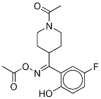(E)-1-Acetyl-N-(acetyloxy)-α-(5-fluoro-2-hydroxyphenyl)-4-piperidinemethanimine 结构式