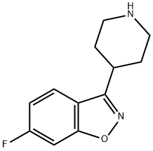6-氟-3-(4-哌啶基)-1,2 苯并异唑 结构式