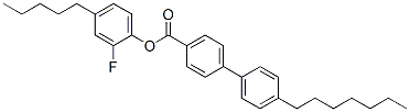 2-fluoro-4-pentylphenyl 4'-heptyl[1,1'-biphenyl]-4-carboxylate 结构式