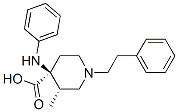 cis-4-anilino-3-methyl-1-phenethylpiperidine-4-carboxylic acid 结构式