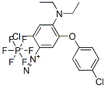 2-chloro-5-(4-chlorophenoxy)-4-diethylaminobenzenediazonium hexafluorophosphate 结构式