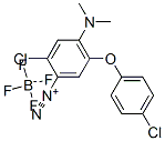 2-chloro-5-(4-chlorophenoxy)-4-dimethylaminobenzenediazonium tetrafluoroborate 结构式