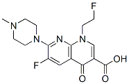 6-fluoro-1-(2-fluoroethyl)-7-(4-methylpiperazin-1-yl)-4-oxo-1,8-naphth yridine-3-carboxylic acid 结构式