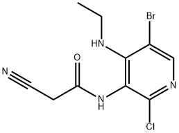 N-(5-溴-2-氯-4-(乙基氨基)吡啶-3-基)-2-氰基乙酰胺 结构式