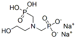 disodium dihydrogen [[(2-hydroxyethyl)imino]bis(methylene)]bisphosphonate 结构式