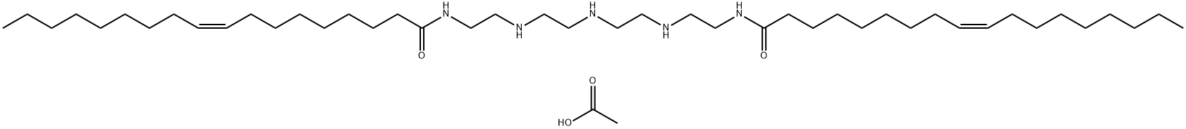 N,N'-[iminobis(ethyleneiminoethylene)]bis(stearamide) monoacetate 结构式