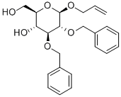 2-丙烯-1-基 2,3-双-O-(苯基甲基)-BETA-D-吡喃葡萄糖苷 结构式