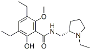 3,5-Diethyl-N-[[(2S)-1-ethylpyrrolidin-2-yl]methyl]-2-hydroxy-6-methoxybenzamide 结构式