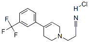 4-(3-Trifluoromethylphenyl)-1-(2-cyanoethyl)-1,2,3,6-tetrahydropyridin e hcl 结构式