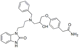 4-[3-[[3-(2,3-dihydro-2-oxo-1H-benzimidazol-1-yl)propyl](phenylmethyl)amino]-2-hydroxypropoxy]phenylacetamide