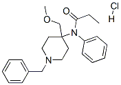 N-[1-苄基-4-(甲氧基甲基)哌啶-4-基]-N-苯基丙酰胺盐酸盐 结构式