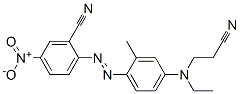 2-[[4-[(2-cyanoethyl)ethylamino]-o-tolyl]azo]-5-nitrobenzonitrile 结构式