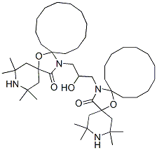 20,20'-(2-hydroxypropane-1,3-diyl)bis[2,2,4,4-tetramethyl-7-oxa-3,20-diazadispiro[5.1.11.2]henicosan-21-one] 结构式