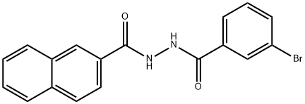 N'-(3-溴苯甲酰基)-2-萘酰肼 结构式