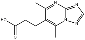3-(5,7-二甲基[1,2,4]三唑并[1,5-A]嘧啶-6-基)丙酸 1HCL 结构式