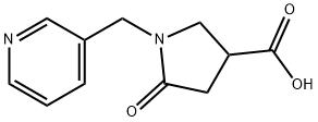 5-氧代-1-(吡啶-3-基甲基)吡咯烷-3-羧酸 结构式