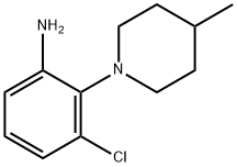 3-氯-2-(4-甲基-哌啶-1-基)-苯胺 结构式