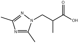 3-(3,5-二甲基-1H-1,2,4-三唑-1-基)-2-甲基丙酸 结构式