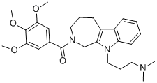Azepino(3,4-b)indole-10(1H)-propanamine, 2,3,4,5-tetrahydro-N,N-dimeth yl-2-(3,4,5-trimethoxybenzoyl)- 结构式