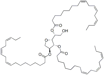 Sorbitan, tris[(Z,Z,Z)-9,12,15-octadecatrienoate] 结构式