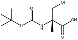 N-BOC-Α-甲基-D-丝氨酸 结构式