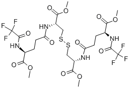 N-TRIFLUOROACETYL-L-G-GLUTAMYL-L-CYSTEINE DIMETHYL ESTER, (2-2') DISULPHIDE 结构式