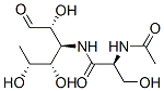 3-((N-acetylseryl)amino)-3,6-dideoxyglucose 结构式