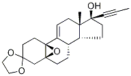 (5α,10α,17β)-5,10-Epoxy-17-hydroxy-17-(1-propyn-1-yl)-estr-9(11)-en-3-one Cyclic 1,2-Ethanediyl Acetal 结构式