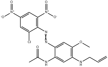 N-[5-(allylamino)-2-[(2-chloro-4,6-dinitrophenyl)azo]-4-methoxyphenyl]acetamide  结构式