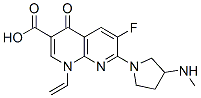 1-ethenyl-6-fluoro-7-(3-methylaminopyrrolidin-1-yl)-4-oxo-1,8-naphthyr idine-3-carboxylic acid 结构式