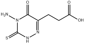 3-(4-氨基-5-氧代-3-硫代-2,3,4,5-四氢-1,2,4-三嗪-6-基)丙酸 结构式