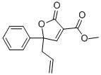 2,5-DIHYDRO-2-OXO-5-PHENYL-5-(2-PROPENYL)-3-FURANCARBOXYLIC ACID, METHYL ESTER 结构式
