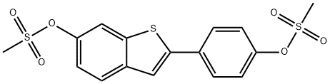 2-[4-[(甲磺酰)氧]苯基]-苯并[B]噻吩-6-醇6-甲烷磺酸 结构式