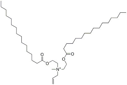 N-allylbis(2-(hexadecanoyloxy)ethyl)methylammonium 结构式