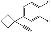 1-(3,4-二氯苯基)-1-环丁烷甲腈 结构式