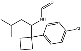 N-{1-[1-(4-氯苯基)环丁基]-3-甲基丁基}-甲酰胺 结构式