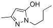 1H-Pyrazol-5-ol,  1-butyl-3-methyl- 结构式
