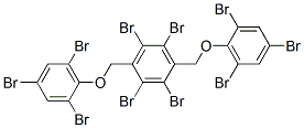 1,2,4,5-tetrabromo-3,6-bis[(2,4,6-tribromophenoxy)methyl]benzene 结构式