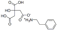 phenethylammonium dihydrogen 2-hydroxypropane-1,2,3-tricarboxylate  结构式