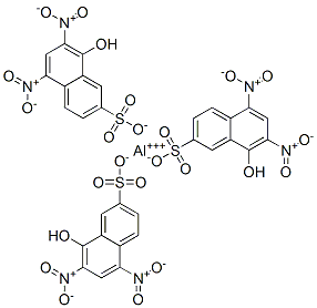 8-hydroxy-5,7-dinitronaphthalene-2-sulphonic acid, aluminium salt  结构式