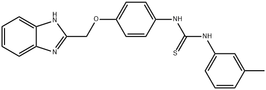 3-[4-(1H-BENZOIMIDAZOL-2-YLMETHOXY)PHENYL]-1-(3-METHYLPHENYL)THIOUREA 结构式