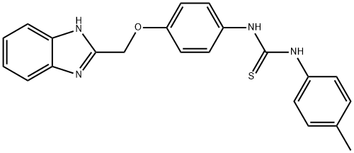 1-[4-(1H-benzoimidazol-2-ylmethoxy)phenyl]-3-(4-methylphenyl)thiourea 结构式