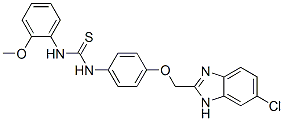 3-[4-[(5-chloro-3H-benzoimidazol-2-yl)methoxy]phenyl]-1-(2-methoxyphen yl)thiourea 结构式