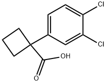 1-(3,4-二氯苯基)环丁基甲酸 结构式
