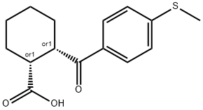 (1R,2S)-2-(4-(甲硫基)苯甲酰基)环己烷-1-羧酸 结构式