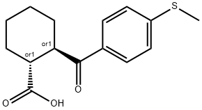 (1R,2R)-2-(4-(甲硫基)苯甲酰基)环己烷-1-羧酸 结构式