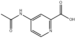 4-乙酰氨基吡啶-2-甲酸 结构式