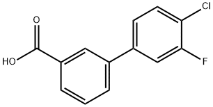 4-CHLORO-3-FLUOROBIPHENYL-3-CARBOXYLIC ACID 结构式