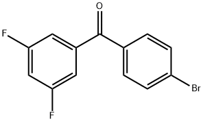 (4-溴苯基)(3,5-二氟苯基)甲酮 结构式